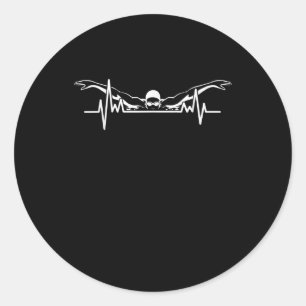 Zwemmen van het zwembad Swim Team zwemmen Vrouwen  Ronde Sticker