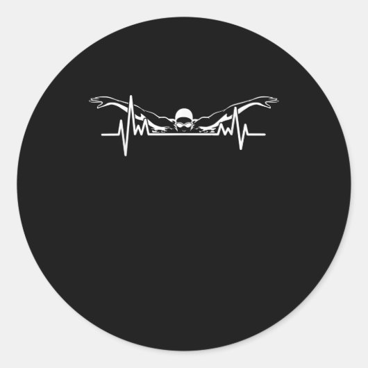 Zwemmen van het zwembad Swim Team zwemmen Vrouwen Ronde Sticker (Voorkant)