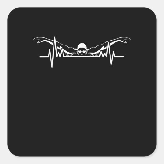 Zwemmen van het zwembad Swim Team zwemmen Vrouwen  Vierkante Sticker (Voorkant)