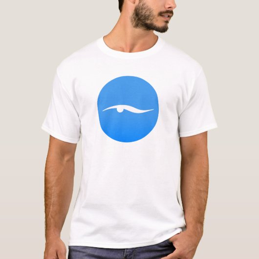 Zwemmen van logo op T-shirt (Voorkant)