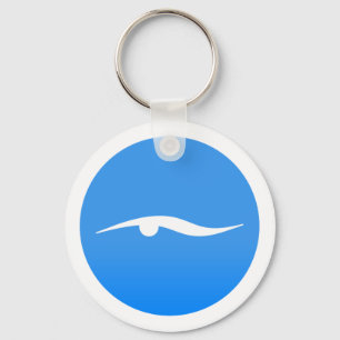 Zwemmen van logo op T-shirt Sleutelhanger