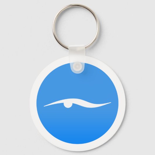 Zwemmen van logo op T-shirt Sleutelhanger (Voorkant)