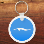 Zwemmen van logo op T-shirt Sleutelhanger (Voorkant)