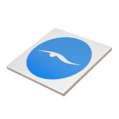 Zwemmen van logo op T-shirt Tegeltje (Zijkant)