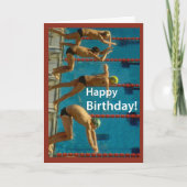 Zwemmen van Mannen Kaart (Voorkant)