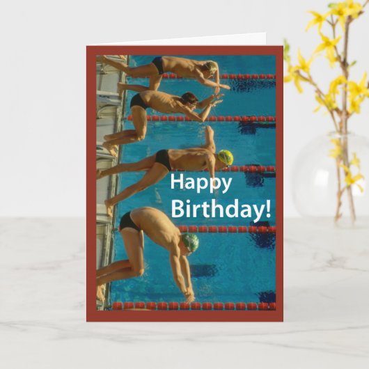 Zwemmen van Mannen Kaart (Gele Bloem)