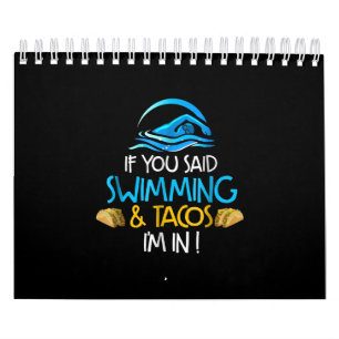 Zwemmen van Taco Lover Funny Swim Team Mannen Vrou Kalender