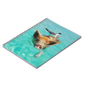 Zwemmen van varkens in water notitieboek (Linkerzijde)