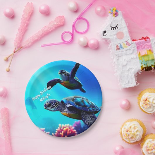 Zwemmen van zeeen papieren bordje (Feest)