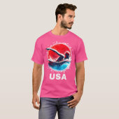 Zwemmen Verenigde Staten Team Kleding Amerikaanse T-shirt (Voorkant volledig)