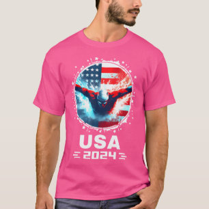 Zwemmen Verenigde Staten Zwemmen Kleding Zwemmen T T-shirt