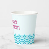 Zwemmen Verjaardagsfeestbeker Papieren Bekers (Links)