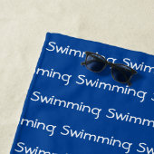 Zwemmen, vertakte tekenhanddoek strandlaken (In situ)