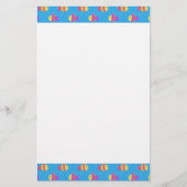 Zwemmen Vis Cartoon Patroon Briefpapier (Voorkant)