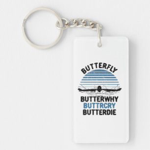 Zwemmen - Vlinder Butterwhy Zwemmen Cadeau Sleutelhanger