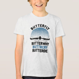 Zwemmen - Vlinderslag Vlindertje Zwemcadeau Tri-Blend Shirt