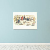 Zwemmen voor dames, 1844 (litho) canvas afdruk (Insitu (Houten vloer))