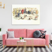 Zwemmen voor dames, 1844 (litho) canvas afdruk (Insitu (Woonkamer))