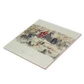 Zwemmen voor dames, 1844 (litho) tegeltje (Zijkant)