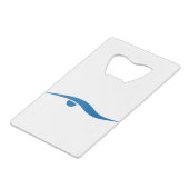 Zwemmen voor leven creditkaart flessenopener (Achterkant Gekanteld)