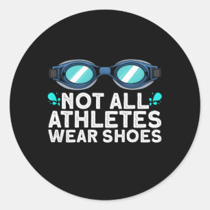 Zwemmen voor zwemmer zweminstructeur bril ronde sticker