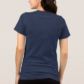 Zwemmen Vrede Liefde Zwemmen Team Gift Tri-Blend Shirt (Achterkant)