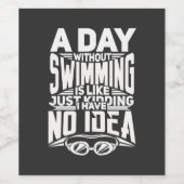 Zwemmen Wijn Etiket (Enkel label)