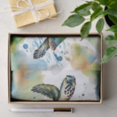 Zwemmen Zee Schildpad Abstracte Waterverf Tissuepapier (Geschenk)