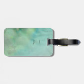 Zwemmen Zeemeermin silhouet- fantasiekunst Bagagelabel (Achterkant horizontaal)