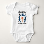 Zwemmen zo eenvoudig als H2O - Funny Swim Design Romper (Voorkant)