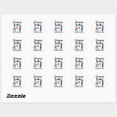 Zwemmen zo eenvoudig als H2O - Funny Swim Design Ronde Sticker (Vel)