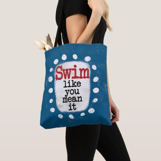 Zwemmen zoals je het bedoelt Canvas tas (Dichtbij)