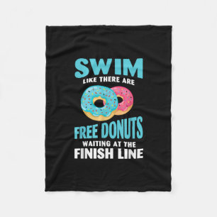 Zwemmen - zwembad zoals hij zijn vrije donuts fleece deken