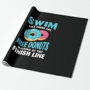 Zwemmen - zwembad zoals Re zijn gratis donuts Cadeaupapier
