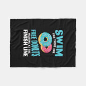 Zwemmen - zwembad zoals Re zijn gratis donuts Fleece Deken (Voorkant (Horizontaal))