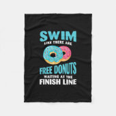 Zwemmen - zwembad zoals Re zijn gratis donuts Fleece Deken (Voorkant)