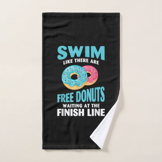 Zwemmen - zwembad zoals Re zijn gratis donuts Handdoek (Handdoek)
