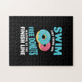 Zwemmen - zwembad zoals Re zijn gratis donuts Legpuzzel (Horizontaal)