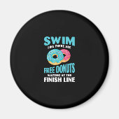 Zwemmen - zwembad zoals Re zijn gratis donuts Magneet (Voorkant)