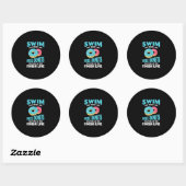 Zwemmen - zwembad zoals Re zijn gratis donuts Ronde Sticker (Vel)