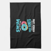 Zwemmen - zwembad zoals Re zijn gratis donuts Theedoek (Verticaal)