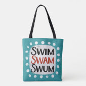Zwemmen Zwemmen Canvas tas (Achterkant)