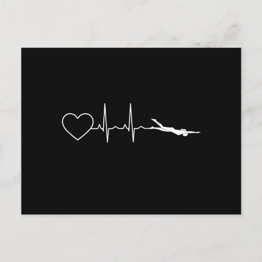 Zwemmen - Zwemmen hartslag Briefkaart (Voorkant)