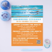 Zwemmen, Zwemmen, Lesson Adverteren flyer (Enkel)