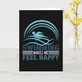 Zwemmen - Zwemmen maakt me blij Kaart (Gele Bloem)