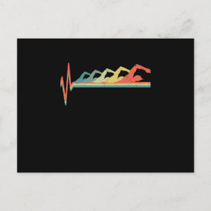 Zwemmen Zwemmeterhartslag Gift Premium Aankondigingskaart