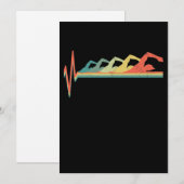 Zwemmen Zwemmeterhartslag Gift Premium Feestdagenkaart (Voorkant / Achterkant)