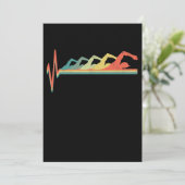 Zwemmen Zwemmeterhartslag Gift Premium Feestdagenkaart (Staand voorkant)