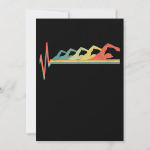 Zwemmen Zwemmeterhartslag Gift Premium Feestdagenkaart