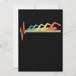 Zwemmen Zwemmeterhartslag Gift Premium Feestdagenkaart